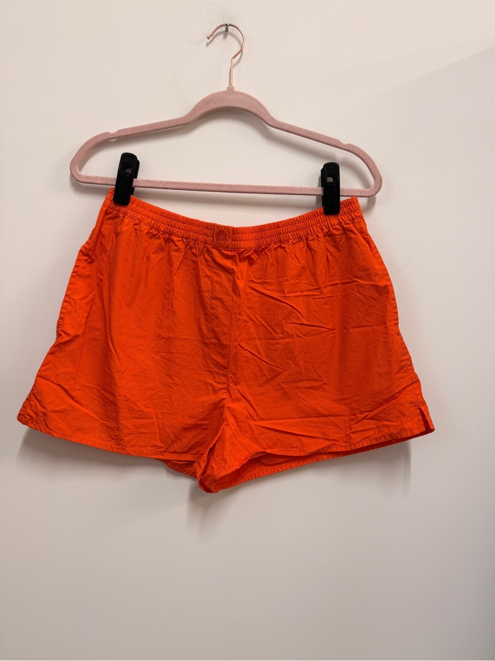 Babaton Bright Orange Elastic-Waist Athletic Shorts